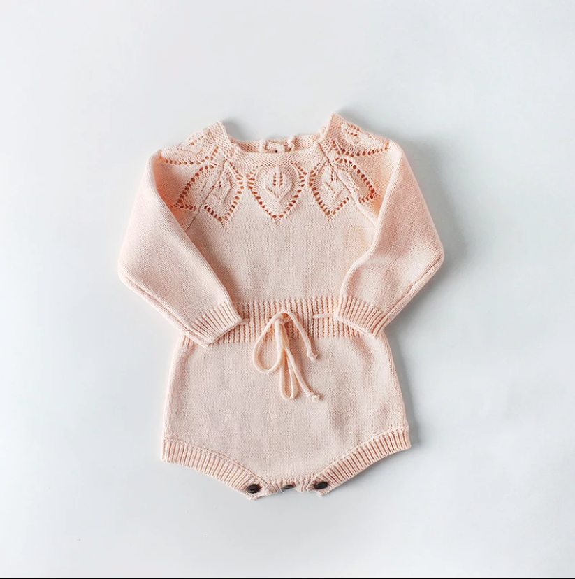 Pink Knit Romper