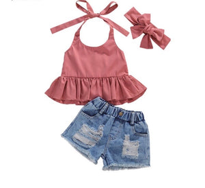 Pink Halter Set