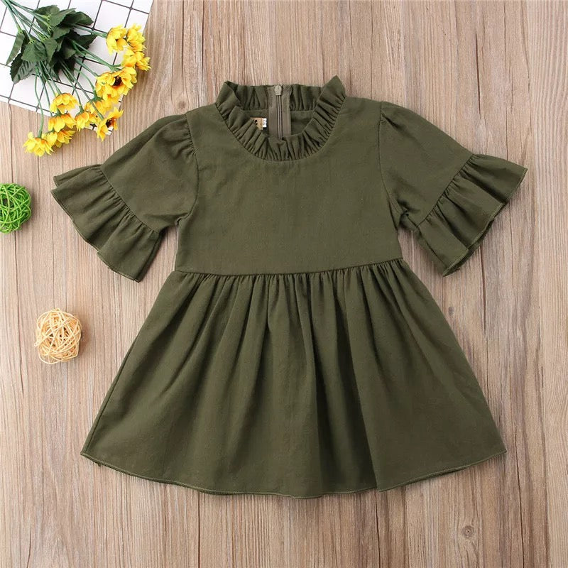 Green Ruffle dress