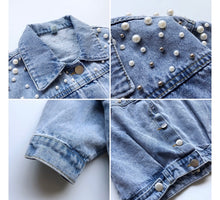 Load image into Gallery viewer, Beaded Denim Jacket
