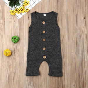 Charcoal Sleeveless Romper