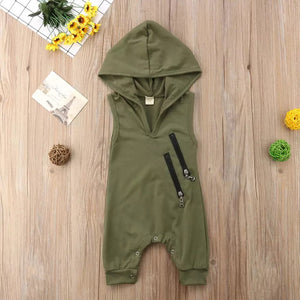 Hooded Sleeveless Romper