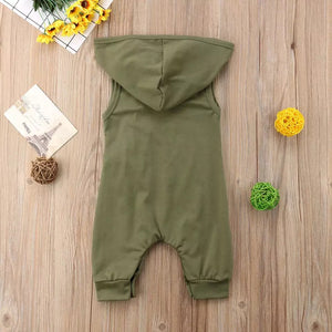 Hooded Sleeveless Romper