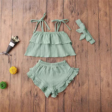 Load image into Gallery viewer, Linen 2 Piece Ruffle Set
