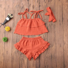 Load image into Gallery viewer, Linen 2 Piece Ruffle Set
