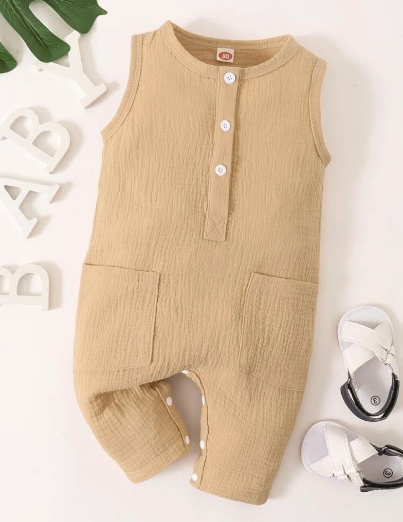 Sleeveless Linen Jumpsuit