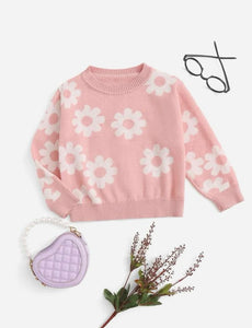 Pink daisy Sweater